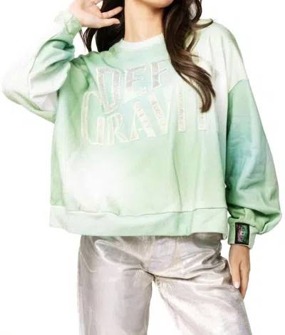 Queen Of Sparkles Licensed Defy Gravity Sweatshirt In Green In Multi