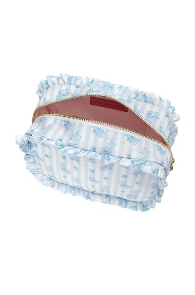 Stoney Clover Lane High Tea Printed Ruffle Large Pouch In Fine China In Multi