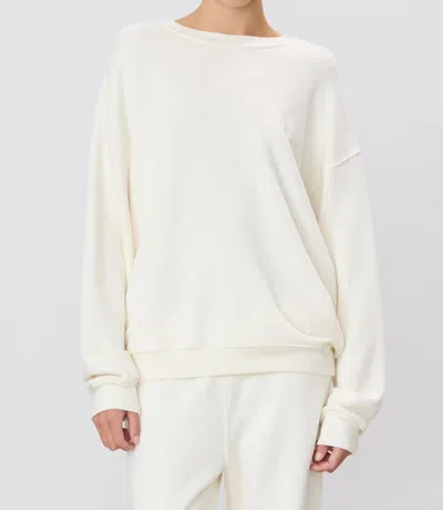 Éterne Oversized Crewneck Sweatshirt In Cream In White