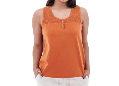 Aventura Essex Scoop Neck Tank Top In Rust In Orange