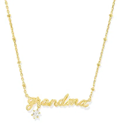 Kendra Scott Women's Grandma Crystal Short Pendant Necklace In Gold In Gold