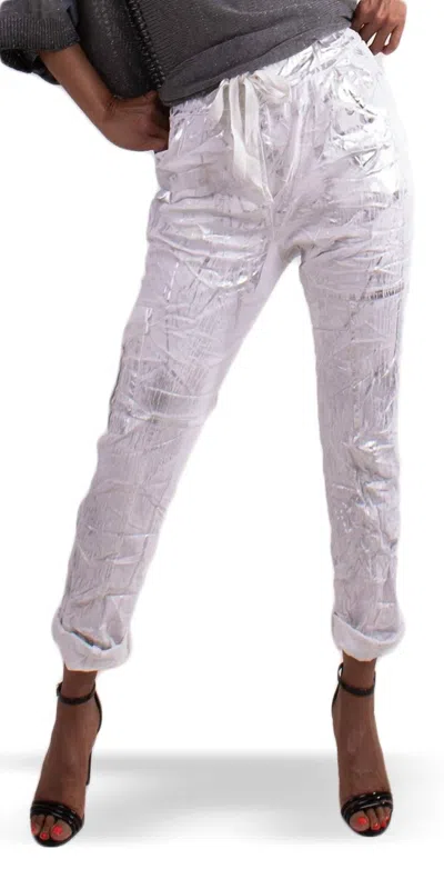 Gigi Moda Umbria Cotton Cropped Pants In White In White