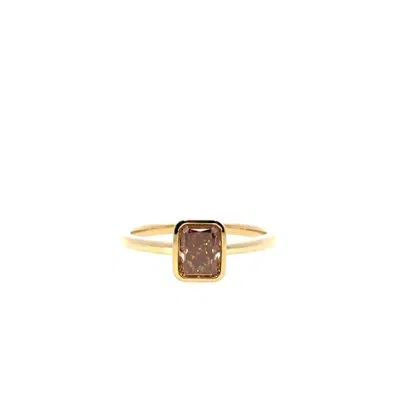 Aamiaa Women's Cushion Shape Lab Grown Diamond Ring In 14k Yellow Gold In Gold