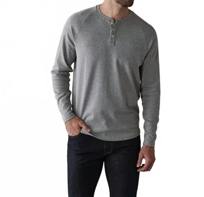 The Normal Brand Puremeso Everyday Henley Top In Heather Grey In Gray