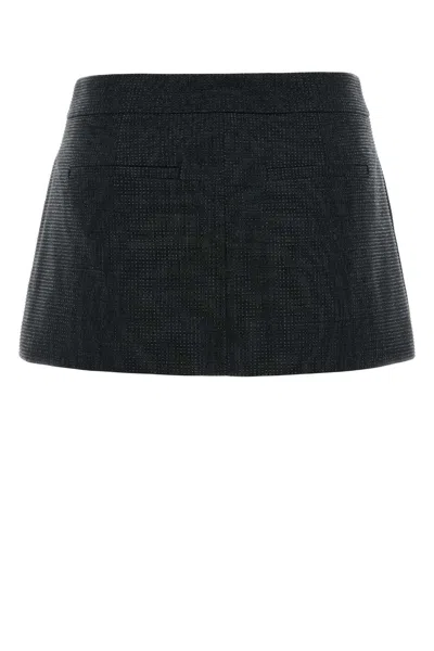 Alexander Wang Women Embellished Wool Blend Shorts In Black