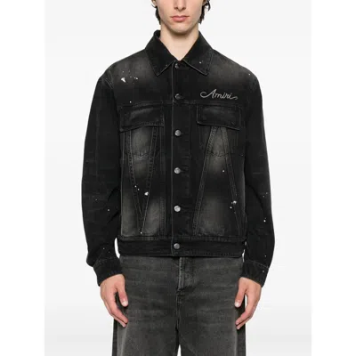 Amiri Black Jackets - Denim Jackets Men In Black