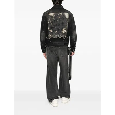 Amiri Black Jackets - Denim Jackets Men In Black