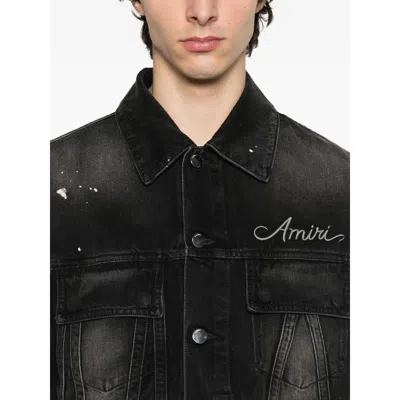 Amiri Black Jackets - Denim Jackets Men In Black