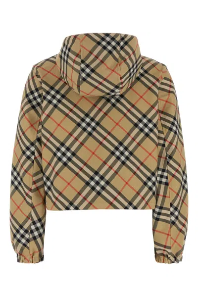 Burberry Giubbino Reversibile In Twill Ricamato Donna In Multi