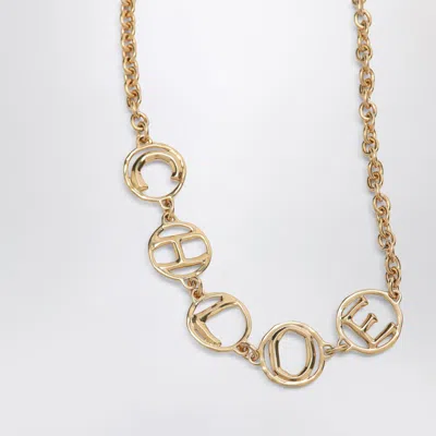 Chloé Vintage Gold Chain Link Choker Necklace In Gold