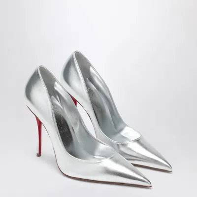 Christian Louboutin Miss Z Pumps In Silver Laminated Nappa Leather Women In Silver