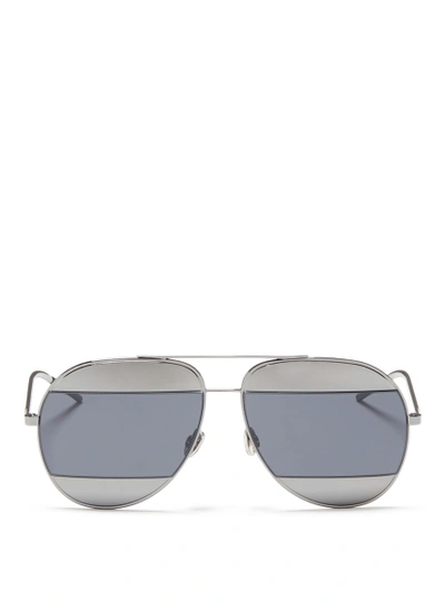 Shop Dior ' Split 1' Inset Metal Aviator Sunglasses