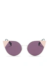 FENDI 'Lei' flat metal cat eye sunglasses