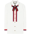 GUCCI Embellished cotton shirt