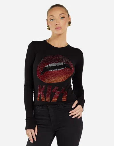 Lauren Moshi Mckinley X Crystal Kiss Lip In Black
