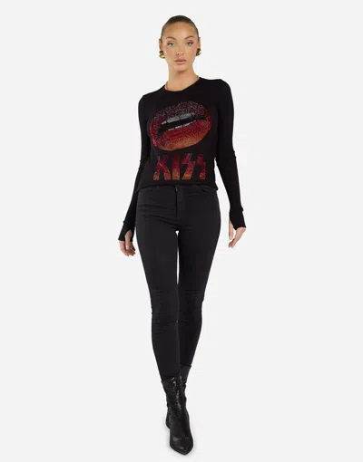 Lauren Moshi Mckinley X Crystal Kiss Lip In Black