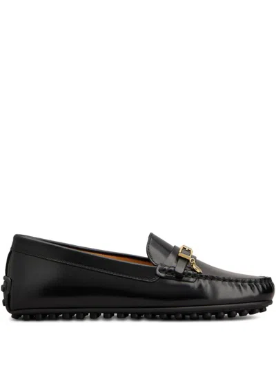 Tod's Gommino Leather Loafers In Black