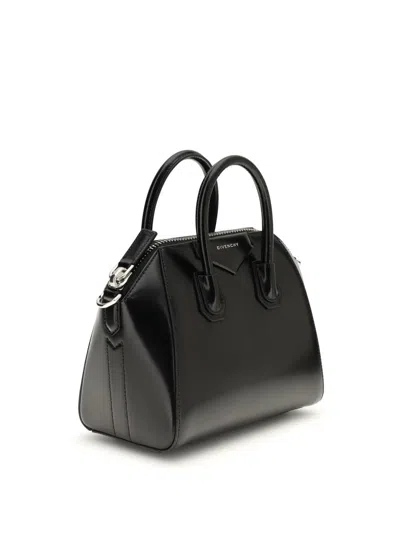 Givenchy Leather Handbag With Logo On The Front In Black