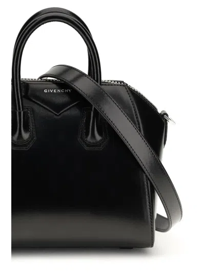 Givenchy Leather Handbag With Logo On The Front In Black