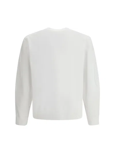 Givenchy White Couture Seam Sweatshirt With Embroidered Logo Men In White