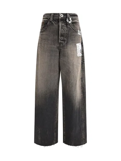 Miharayasuhiro Black Cotton Jeans Denim In Gray