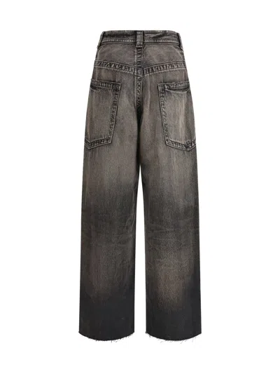 Miharayasuhiro Black Cotton Jeans Denim In Gray