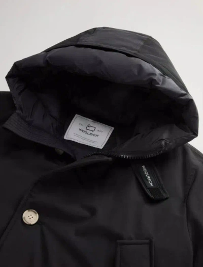 Woolrich Arctic Flap-pocket Coat In Black