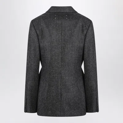 Maison Margiela Dark Gray Single-breasted Blazer In Black