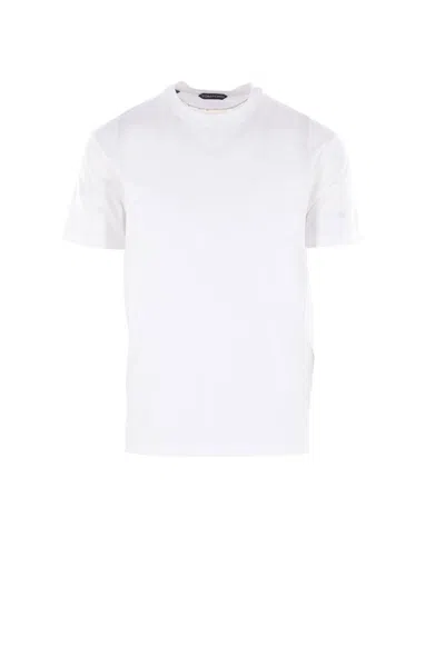 Tom Ford White Cotton T-shirt With Straight Hem In White