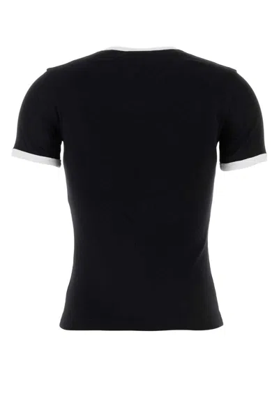 Courrèges Courreges Black Cotton T Shirt In Black