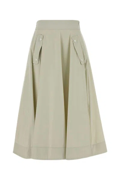 Herno Pleated Pocket-detail Skirt In Green