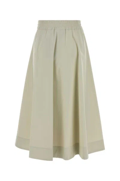 Herno Pleated Pocket-detail Skirt In Green