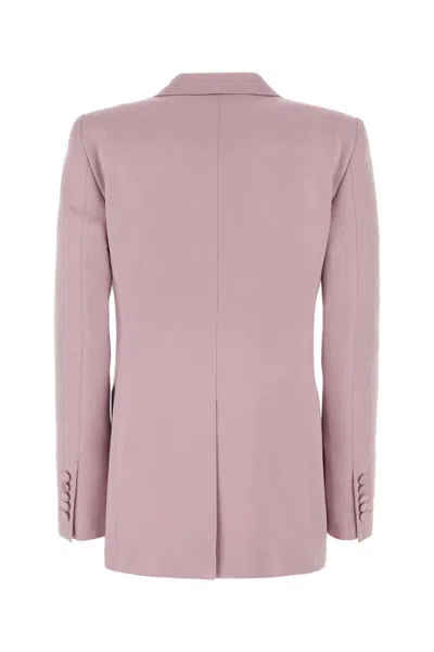 Tom Ford Powder Pink Cotton Blend Blazer In Pink