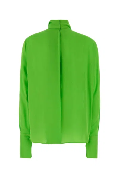 Tom Ford Fluo Green Georgette Blouse In Green