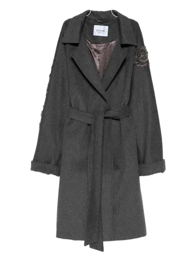 Blumarine Coats In Gray