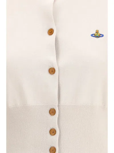 Vivienne Westwood White Cotton Cardigan In Neutral