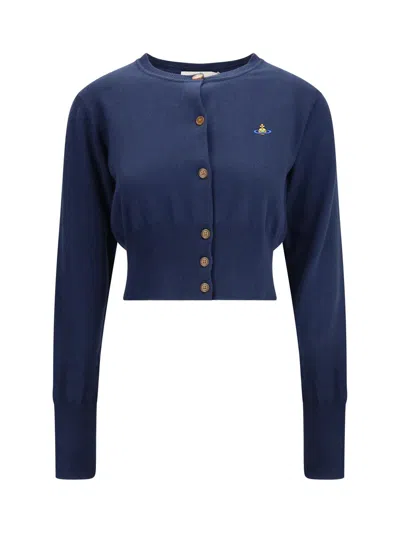 Vivienne Westwood Bea Crop Cardigan In Blue