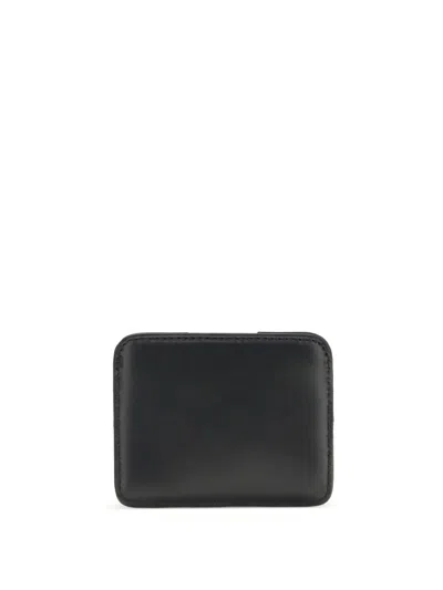 Vivienne Westwood Black Calf Leather Bos Taurus Wallet In Black