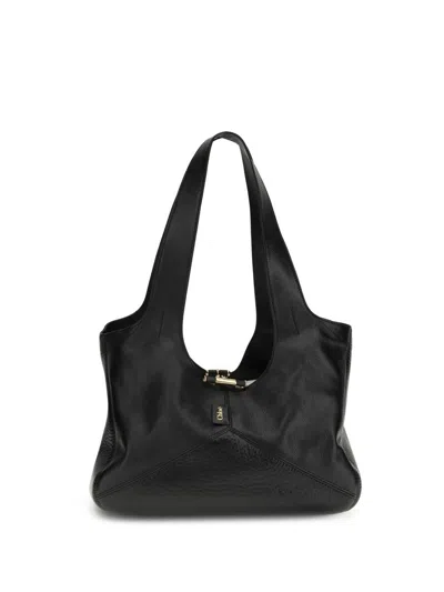 Chloé Women East-west Balloon Shoulder Bag In Black