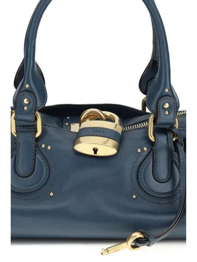 Chloé Paddington Large Leather Shoulder Bag In Neutral