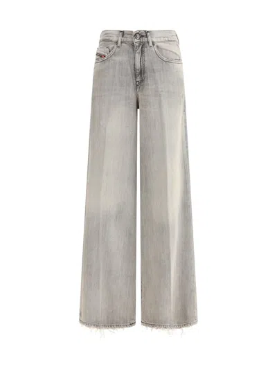 Diesel Flared Jeans 1978 D-akemi In Washed Gray In Neutral