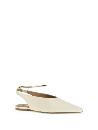 Jil Sander Women Ballet Slingbacks In White