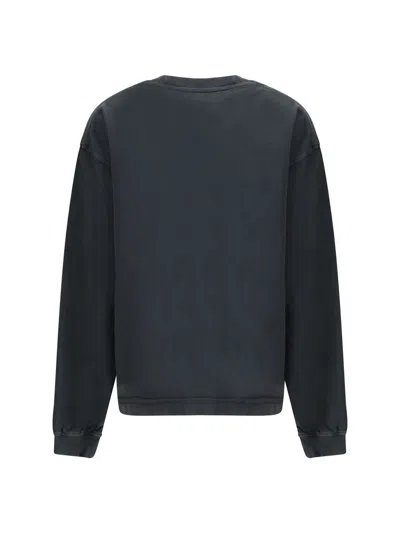 Alexander Wang Black Cotton Sweatshirt In Black