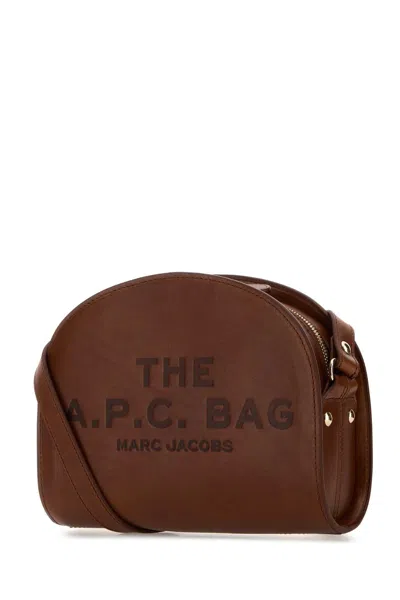 A.p.c. Women Brown Leather  X Marc Jacobs Demi Lune Crossbody Bag