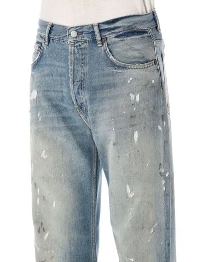 Acne Studios Regular Fit Five-pocket Distressed Jeans 2021 In Blue