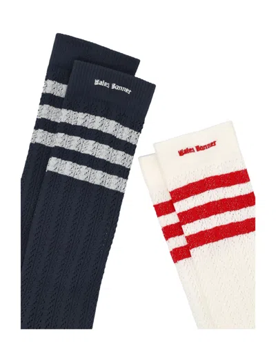Adidas Originals Adidas X Wales Bonner Adidas X Wales Bonner Crochet Hi Socks In Multi