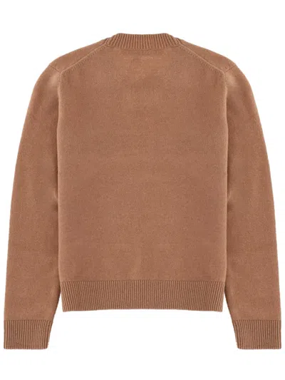 Maison Kitsuné "baby Fox" Sweater In Brown