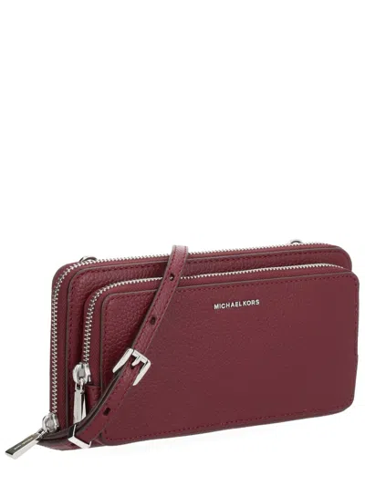 Michael Kors Versatile Cross-body Bag Detachable Strap In Burgundy