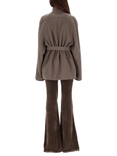 Rick Owens "scarf Flight" Jacket In Brown