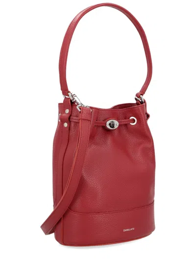Zanellato Bucket Shoulder Bag Metal Hardware In Pink